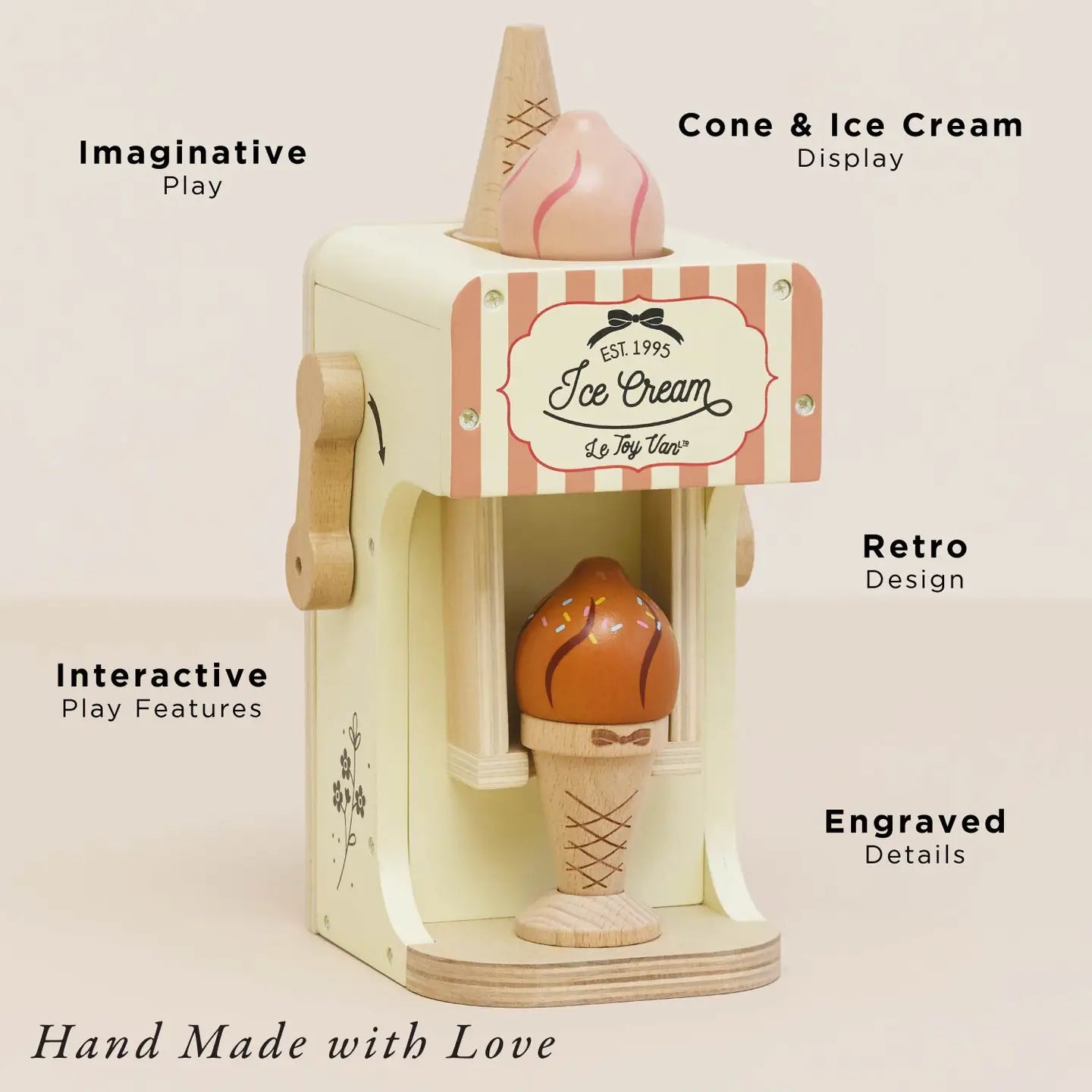 Wooden Ice Cream Machine Play Set