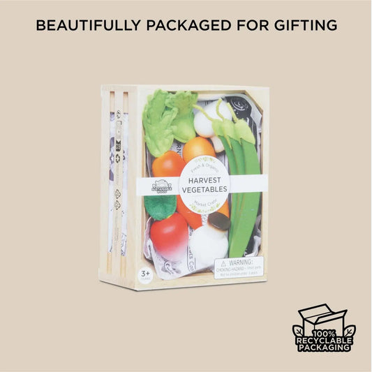 Harvest Veggies Wooden Crate