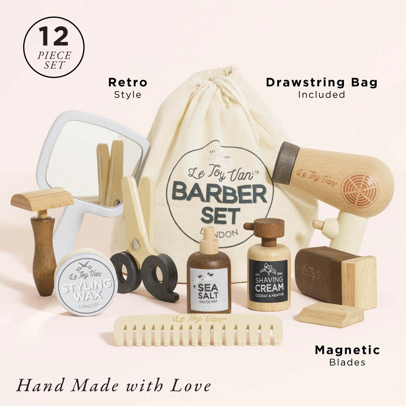 Wooden Hairdresser/Barber Play Set