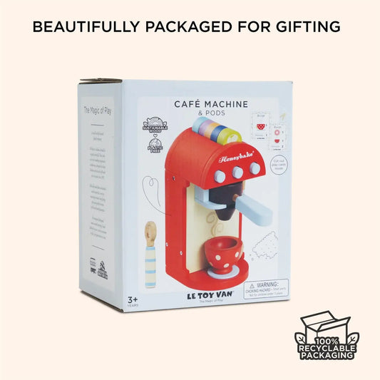 Wooden Coffee Machine & Pods Play Set