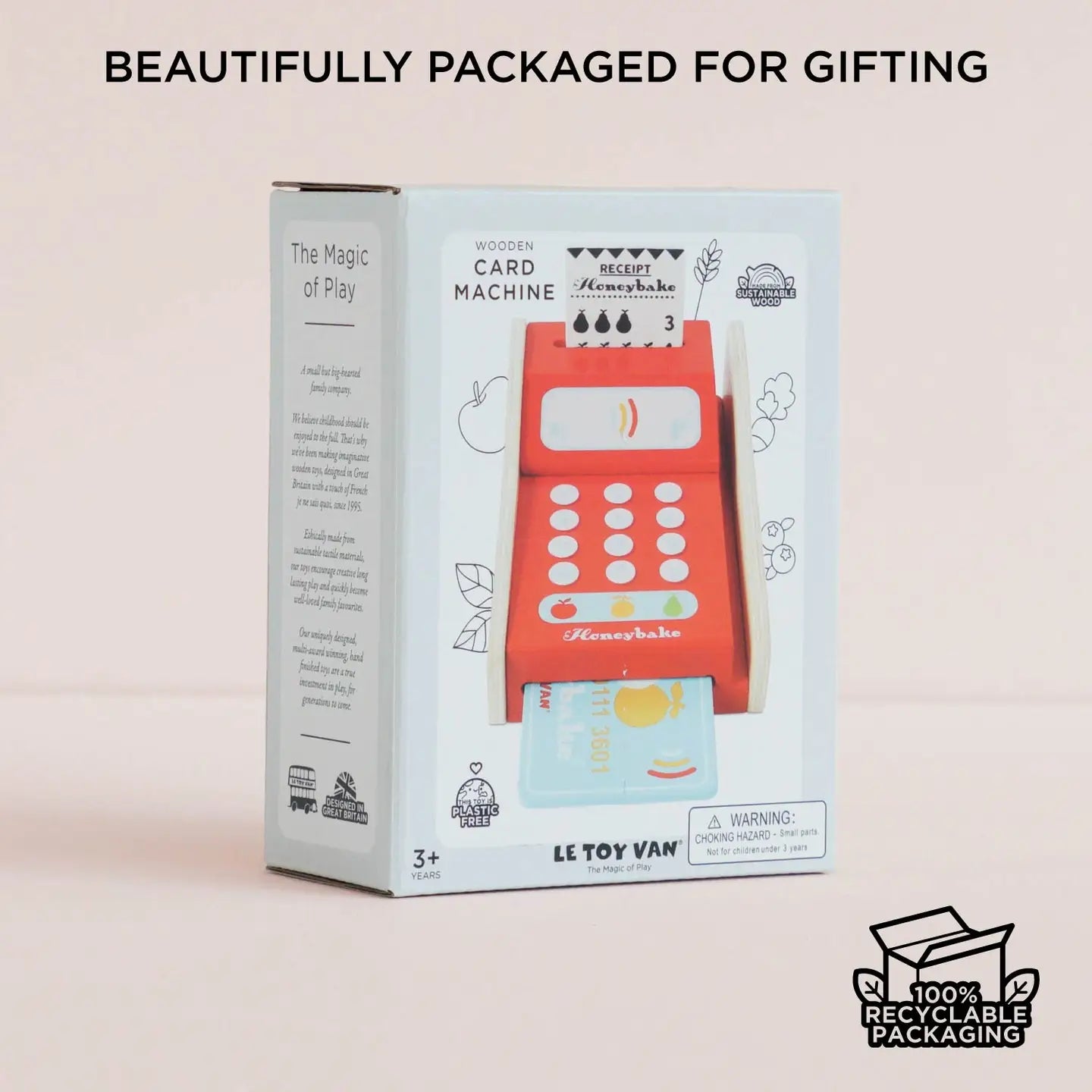 Wooden Shop Card Machine Play Set