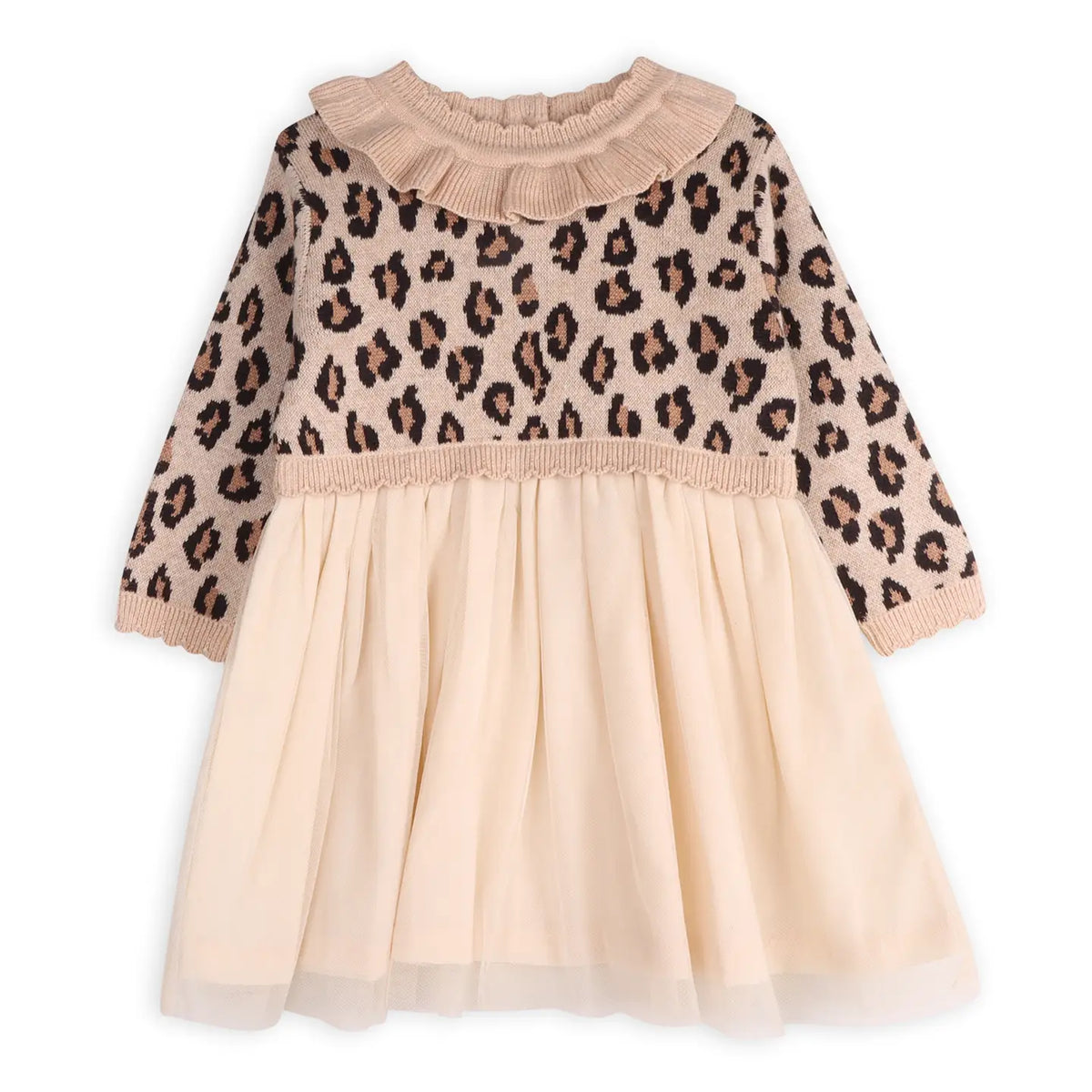 Leopard Jacquard Tutu Dress
