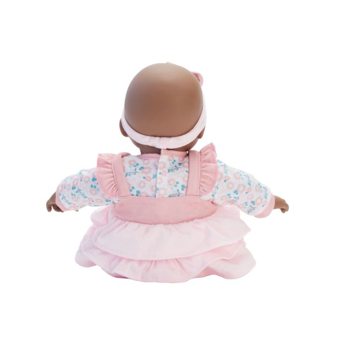 Baby Cuddles Pink Flora Dressl Dark Skin Tone