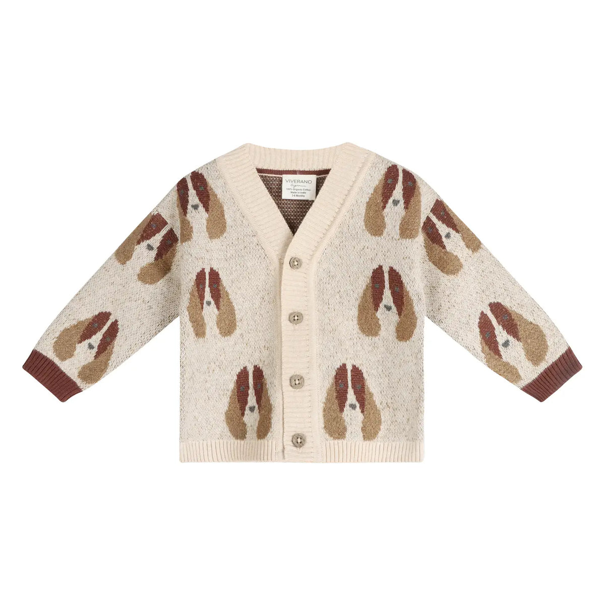 Dog Jacquard Baby Cardi