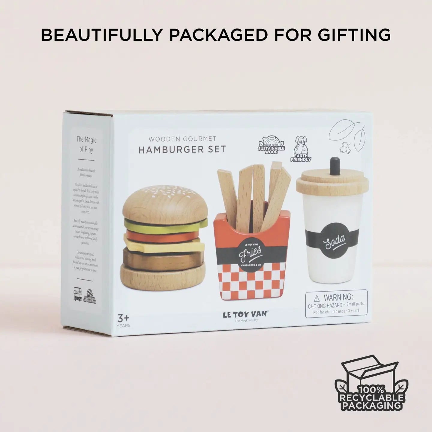 Wooden Gourmet Hamburger Play Set