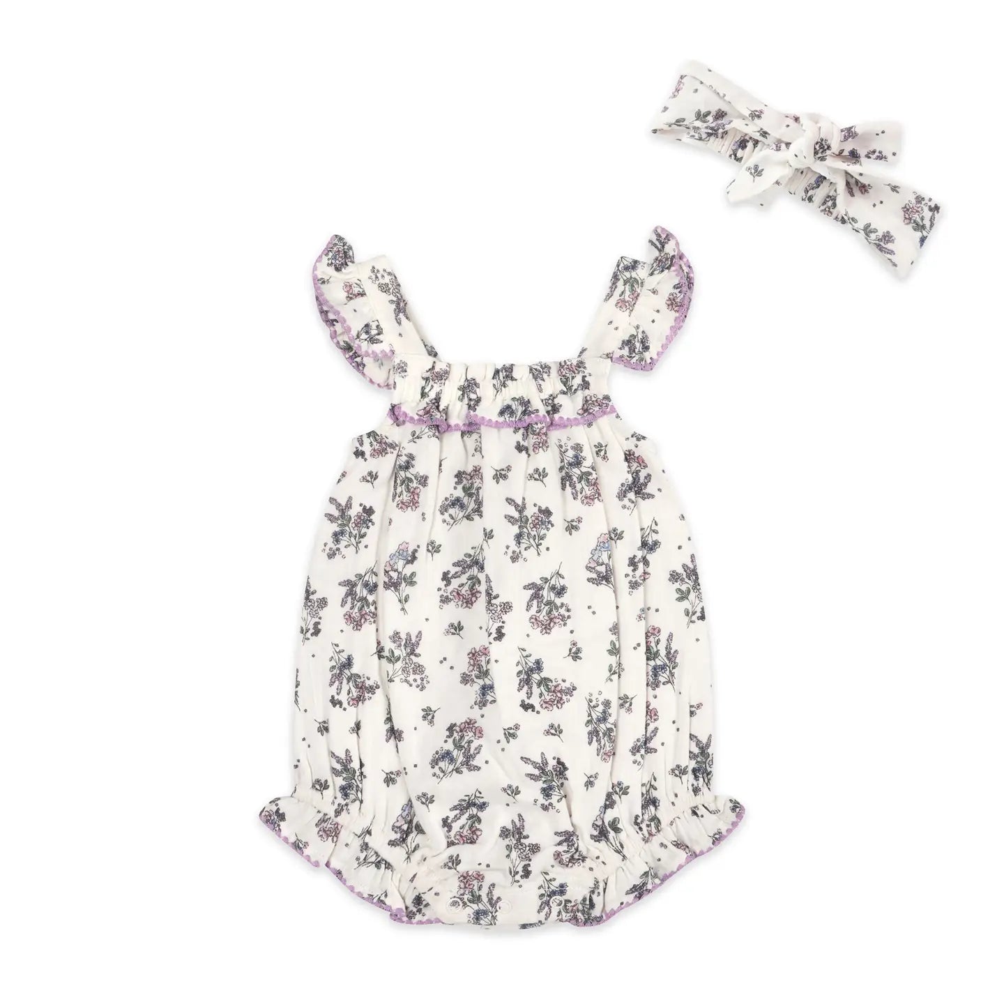 Vivian Floral Romper & Headband