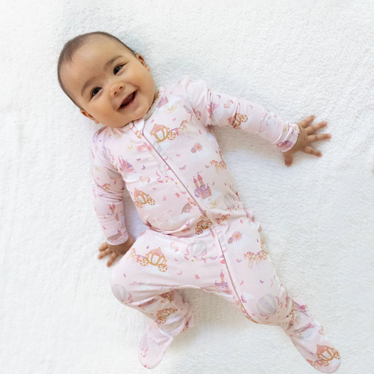 2-Way Ruffle Zip Footie