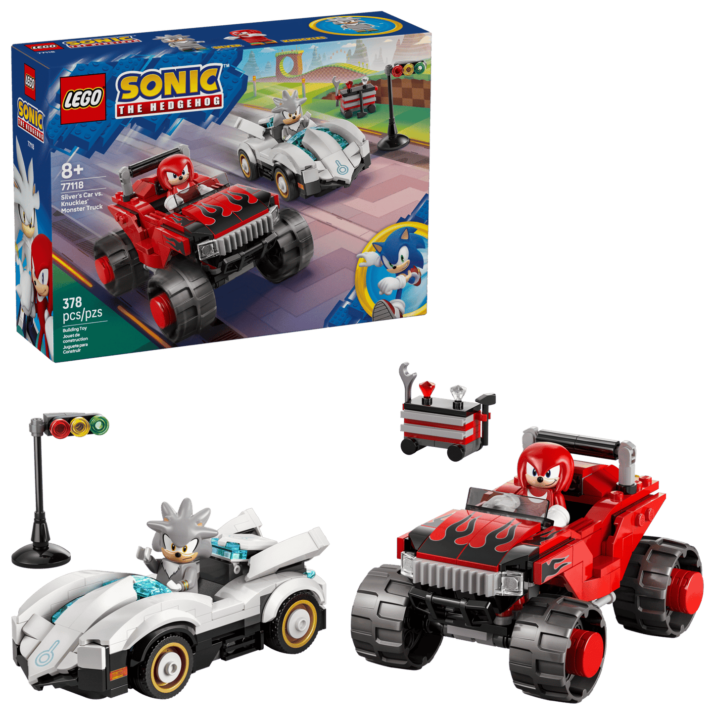Silver's Car Vs Knuckles Monster Truck