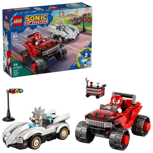 Silver's Car Vs Knuckles Monster Truck