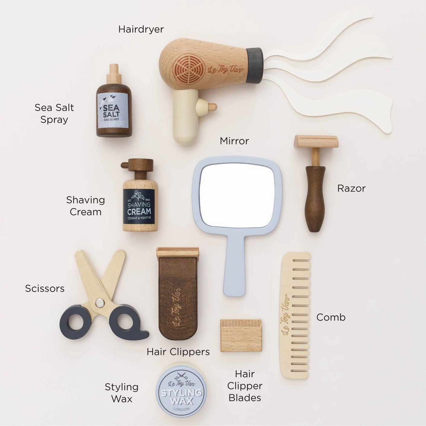 Wooden Hairdresser/Barber Play Set