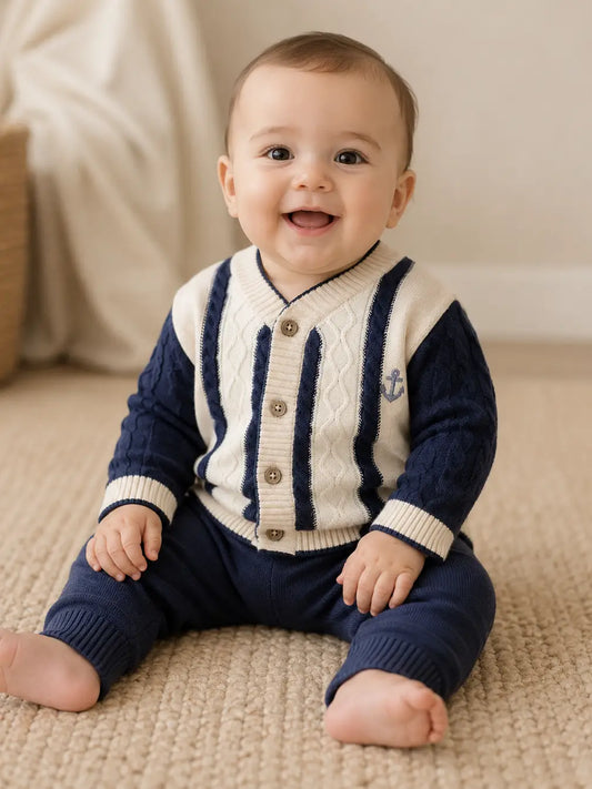 Anchor Stripe Baby Cardi