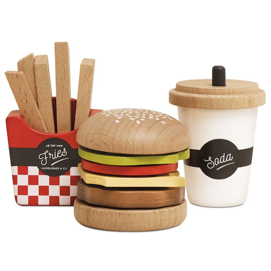 Wooden Gourmet Hamburger Play Set