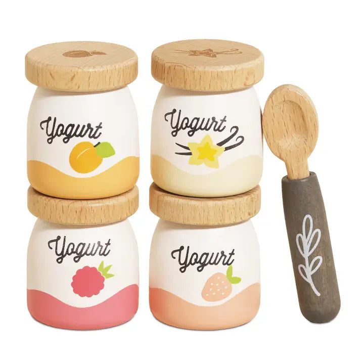 Wooden Yogurt Play Food Pack Play Set