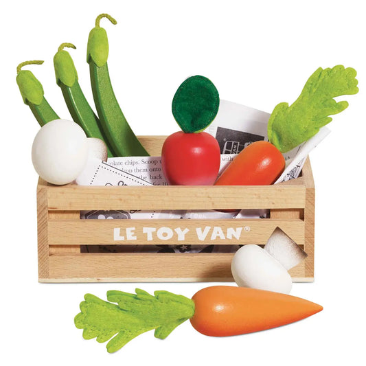 Harvest Veggies Wooden Crate