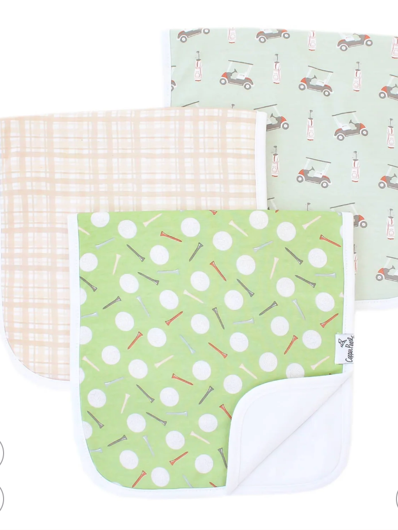 Bogey Burp Cloths - Set of 3