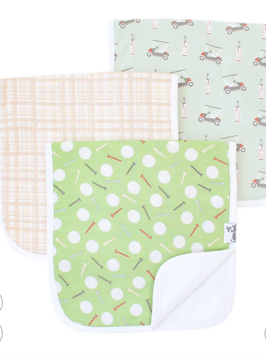 Bogey Burp Cloths - Set of 3