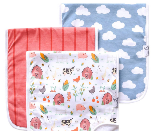 Farmstead Burp Cloths - Set of 3