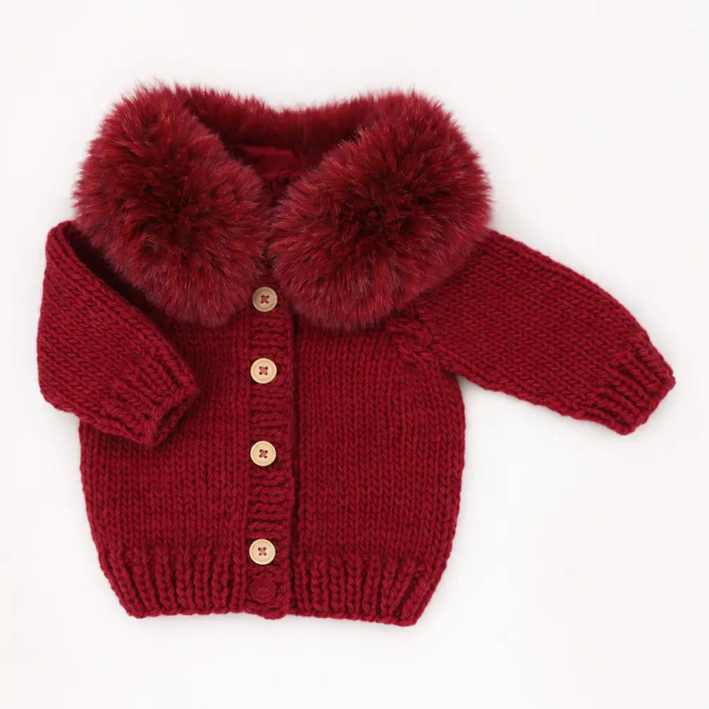 Fur Collar Cardigan