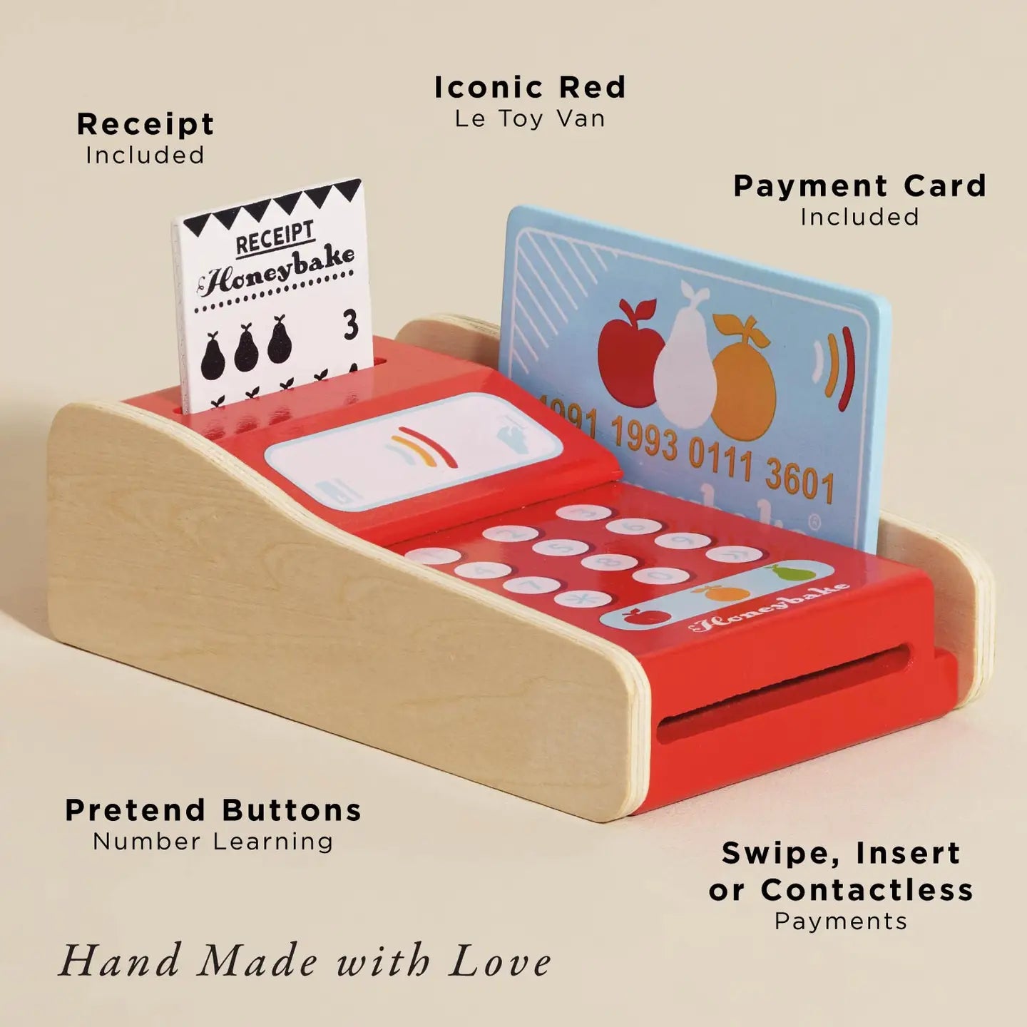 Wooden Shop Card Machine Play Set
